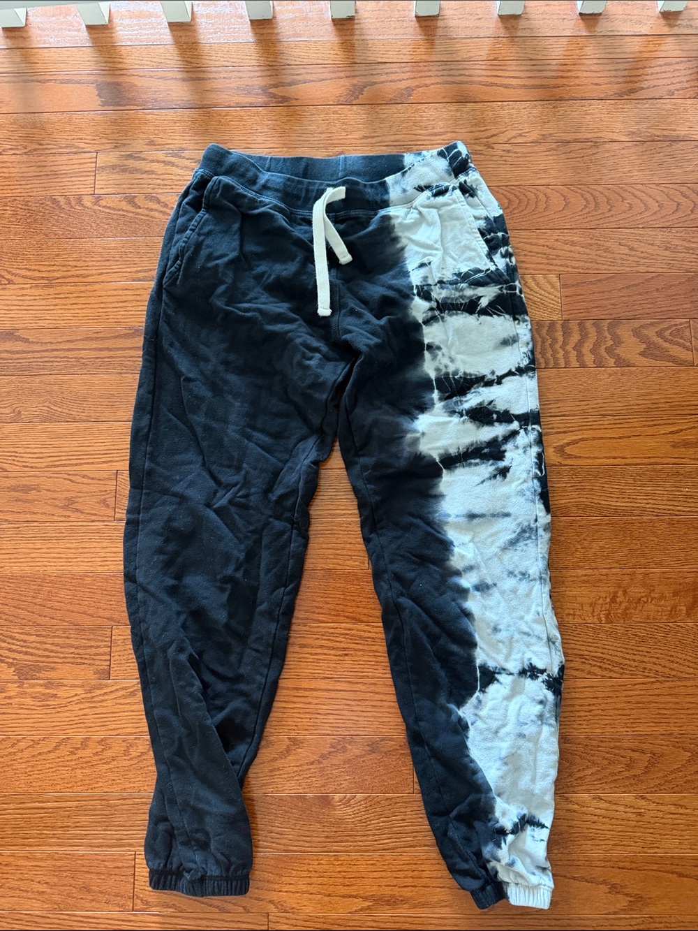 Electric & Rose Kids Black and White Tie-Dye Joggers